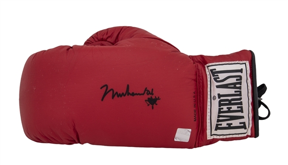 Muhammad Ali Signed Everlast Boxing Glove with "Heart" Drawing (JSA)